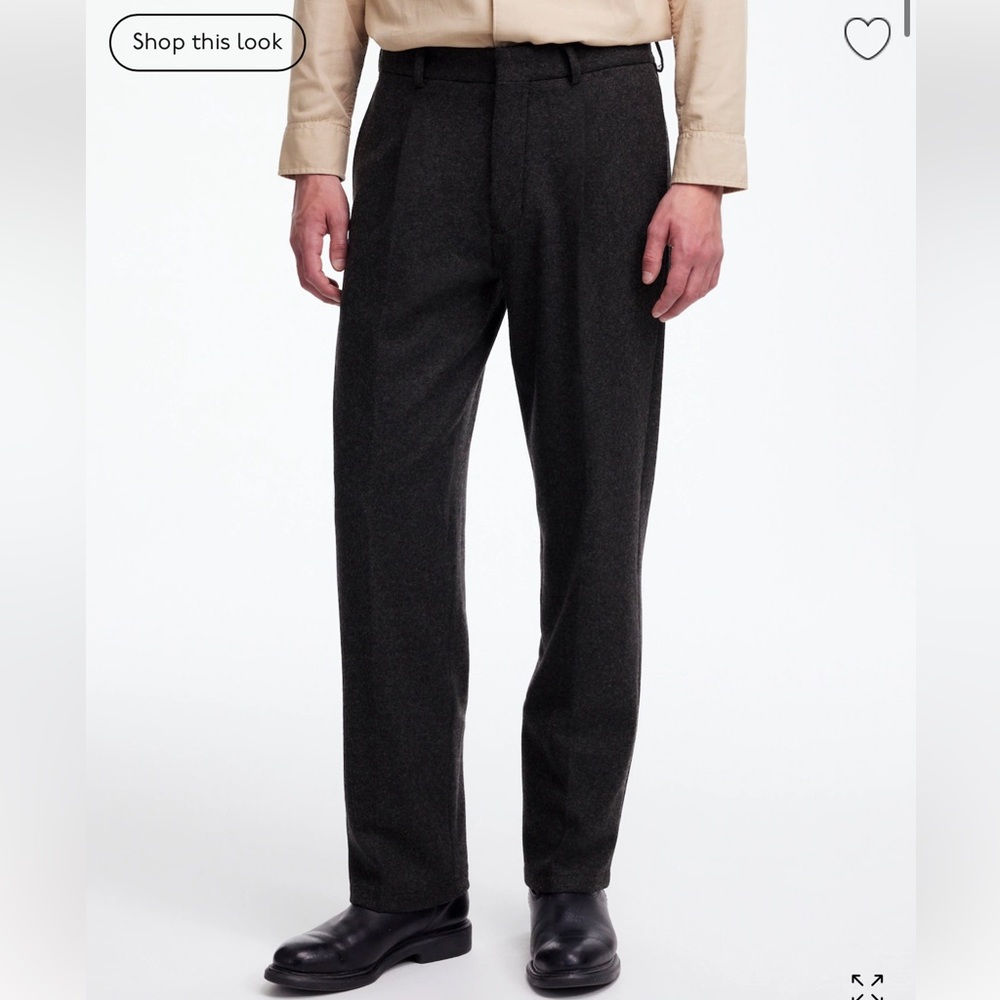 MADEWELL Men’s Roebling Pleated Wool Trousers in Grey 31x30